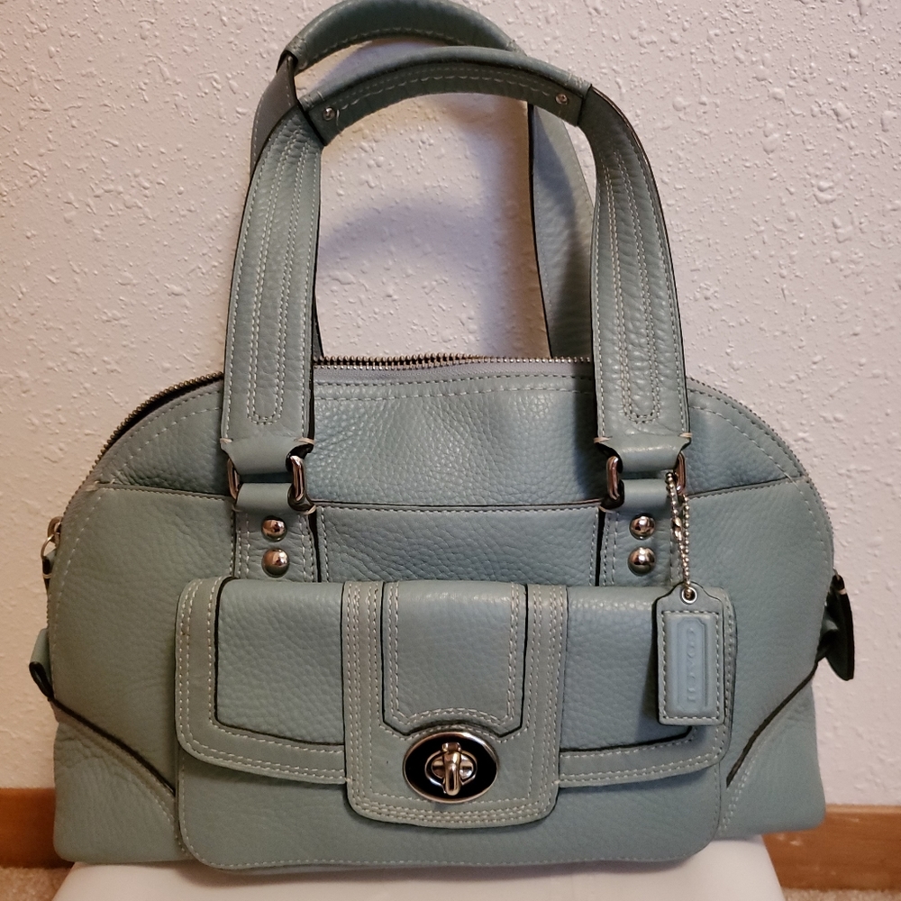 Light blue coach purse